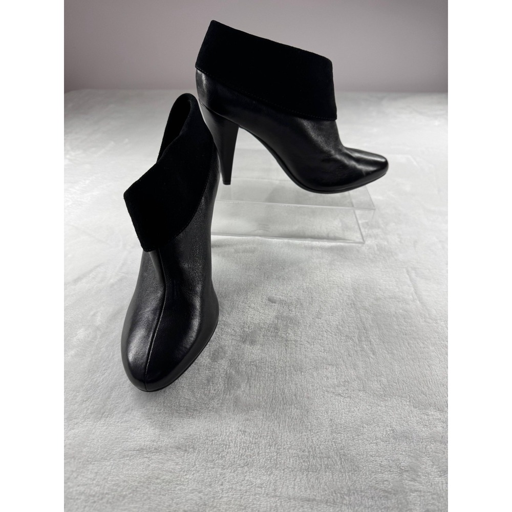 Coach Annika Heeled Ankle‎ Booties Women's 7 Black Leather Suede Stiletto Heel